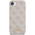 Guess 4G Script Logo MagSafe - Etui do iPhone 16e (różowy)