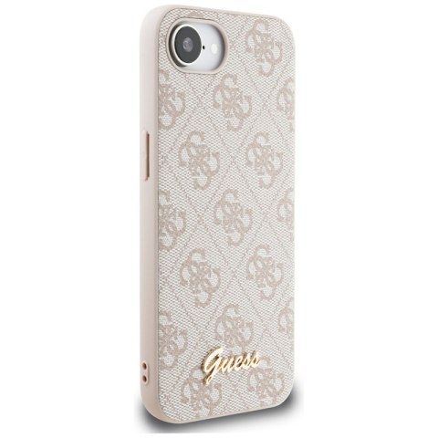 Guess 4G Script Logo MagSafe - Etui do iPhone 16e (różowy) Guess 4G Script Logo MagSafe - Etui do iPhone 16e (różowy)