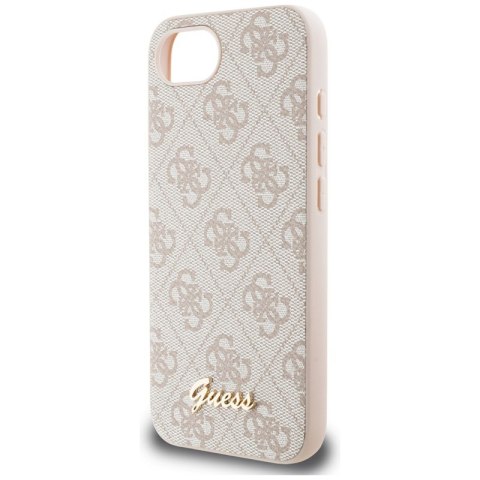 Guess 4G Script Logo MagSafe - Etui do iPhone 16e (różowy) Guess 4G Script Logo MagSafe - Etui do iPhone 16e (różowy)