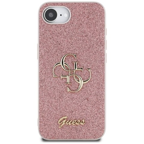 Guess Fixed Glitter Big 4G - Etui do iPhone 16e (różowy) Guess Fixed Glitter Big 4G - Etui do iPhone 16e (różowy)