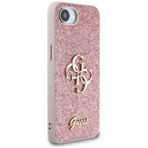 Guess Fixed Glitter Big 4G - Etui do iPhone 16e (różowy) Guess Fixed Glitter Big 4G - Etui do iPhone 16e (różowy)
