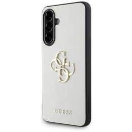 Guess Grained Big 4G Logo Small Classic Logo - Etui do Samsung Galaxy A56 5G (beżowy)