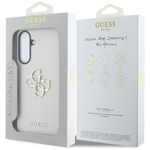 Guess Grained Big 4G Logo Small Classic Logo - Etui do Samsung Galaxy A56 5G (beżowy) Guess Grained Big 4G Logo Small Classic Logo - Etui do Samsung Galaxy A56 5G (beżowy)