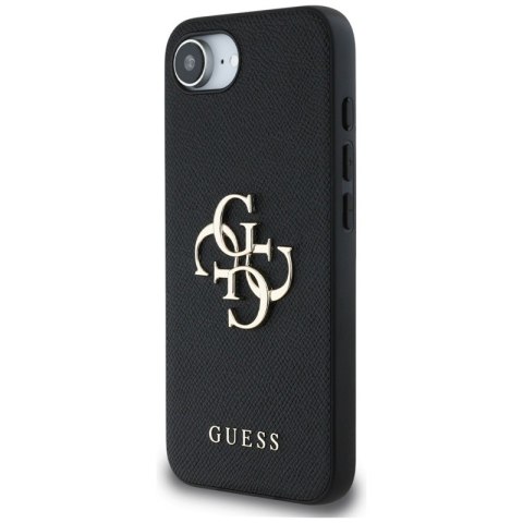 Guess Grained Big 4G Logo Small Classic Logo - Etui do iPhone 16e (czarny) Guess Grained Big 4G Logo Small Classic Logo - Etui do iPhone 16e (czarny)