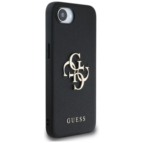 Guess Grained Big 4G Logo Small Classic Logo - Etui do iPhone 16e (czarny) Guess Grained Big 4G Logo Small Classic Logo - Etui do iPhone 16e (czarny)