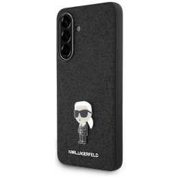 Karl Lagerfeld Fixed Glitter Ikonik Logo Metal Pin - Etui do Samsung Galaxy A36 5G (czarny)