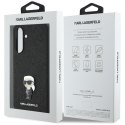Karl Lagerfeld Fixed Glitter Ikonik Logo Metal Pin - Etui do Samsung Galaxy A36 5G (czarny)