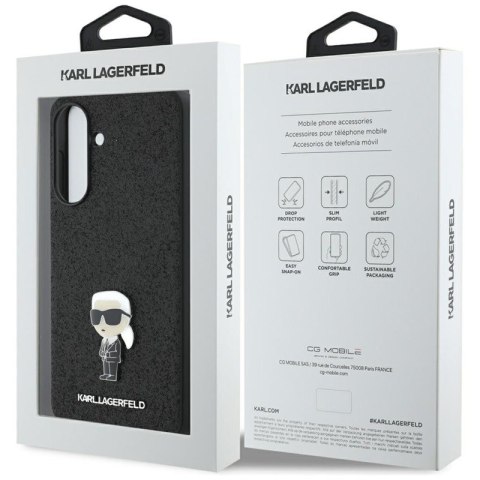 Karl Lagerfeld Fixed Glitter Ikonik Logo Metal Pin - Etui do Samsung Galaxy A36 5G (czarny) Karl Lagerfeld Fixed Glitter Ikonik Logo Metal Pin - Etui do Samsung Galaxy A36 5G (czarny)