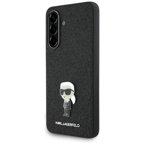 Karl Lagerfeld Fixed Glitter Ikonik Logo Metal Pin - Etui do Samsung Galaxy A56 5G (czarny)