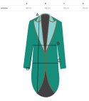 Marynarka oversize z odpinaną różą i marszczonymi rękawami ROSA (Granatowy)