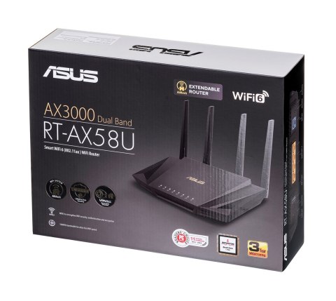ASUS-RT-AX58U AX3000 dual-band Wi-Fi router ASUS-RT-AX58U AX3000 dual-band Wi-Fi router