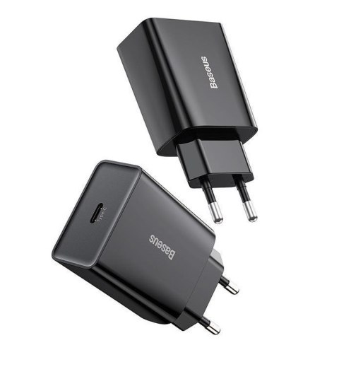 BASEUS ŁADOWARKA SIECIOWA MINI QC USB-C PD 3A 20W BASEUS ŁADOWARKA SIECIOWA MINI QC USB-C PD 3A 20W