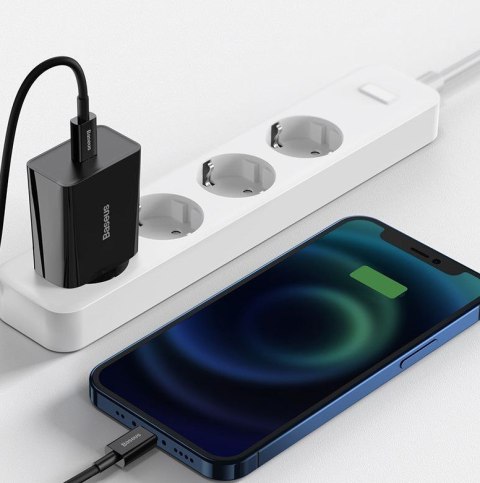 BASEUS ŁADOWARKA SIECIOWA MINI QC USB-C PD 3A 20W BASEUS ŁADOWARKA SIECIOWA MINI QC USB-C PD 3A 20W