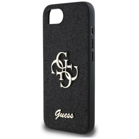 Guess Fixed Glitter Big 4G - Etui do iPhone 16e (czarny) Guess Fixed Glitter Big 4G - Etui do iPhone 16e (czarny)