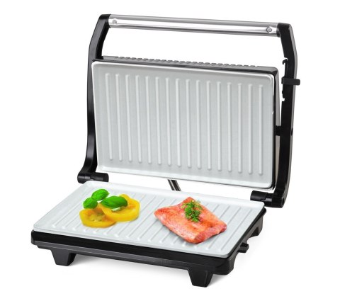 Grill elektryczny stołowy Esperanza Taleggio EKG006 (stołowy-zamknięty; 750W; kolor inox) Grill elektryczny stołowy Esperanza Taleggio EKG006 (stołowy-zamknięty; 750W; kolor inox)