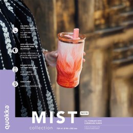 Quokka Mist - Kubek termiczny ze stali nierdzewnej 720 ml ze słomką (Black)