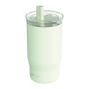 Quokka Mist - Kubek termiczny ze stali nierdzewnej 720 ml ze słomką (Pastel Green)