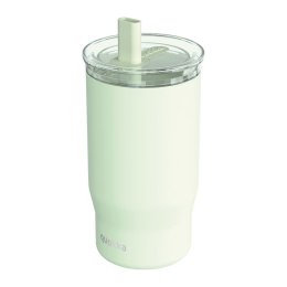 Quokka Mist - Kubek termiczny ze stali nierdzewnej 720 ml ze słomką (Pastel Green)