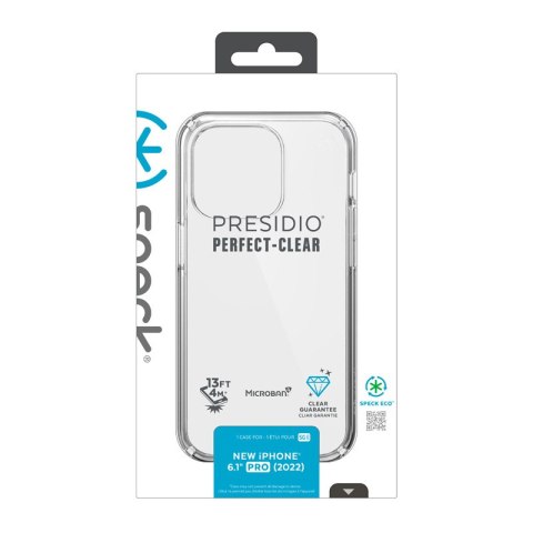 Speck Presidio Perfect-Clear - Etui iPhone 14 Pro z powłoką MICROBAN (Clear) Speck Presidio Perfect-Clear - Etui iPhone 14 Pro z powłoką MICROBAN (Clear)