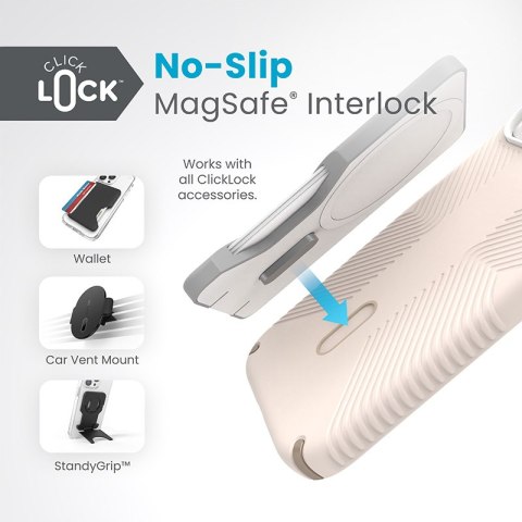 Speck Presidio2 Grip ClickLock & MagSafe - Etui iPhone 16e / iPhone 15 / iPhone 14 / iPhone 13 (Bleached Bone / Heirloom Gold / Speck Presidio2 Grip ClickLock & MagSafe - Etui iPhone 16e / iPhone 15 / iPhone 14 / iPhone 13 (Bleached Bone / Heirloom Gold /
