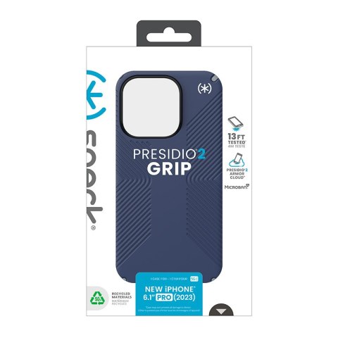 Speck Presidio2 Grip - Etui iPhone 15 Pro (Coastal Blue / Dust Grey / White) Speck Presidio2 Grip - Etui iPhone 15 Pro (Coastal Blue / Dust Grey / White)