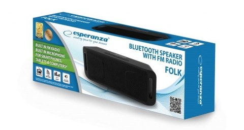 Głośniki bluetooth Esperanza FOLK EP126KK (kolor czarny) Głośniki bluetooth Esperanza FOLK EP126KK (kolor czarny)
