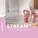 Quokka Stream - Kubek termiczny ze stali nierdzewnej 950 ml ze słomką (Graphite)