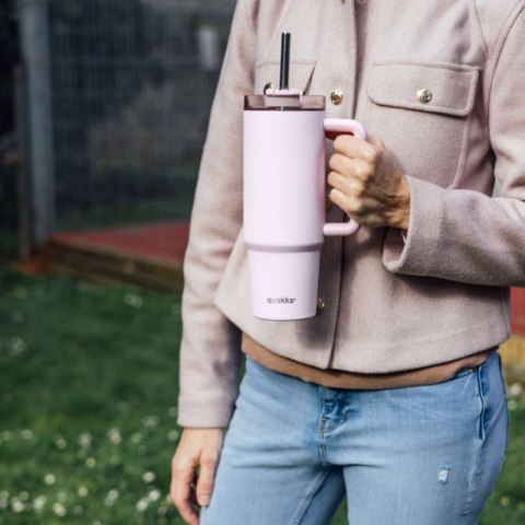 Quokka Stream - Kubek termiczny ze stali nierdzewnej 950 ml ze słomką (Light Pink) Quokka Stream - Kubek termiczny ze stali nierdzewnej 950 ml ze słomką (Light Pink)
