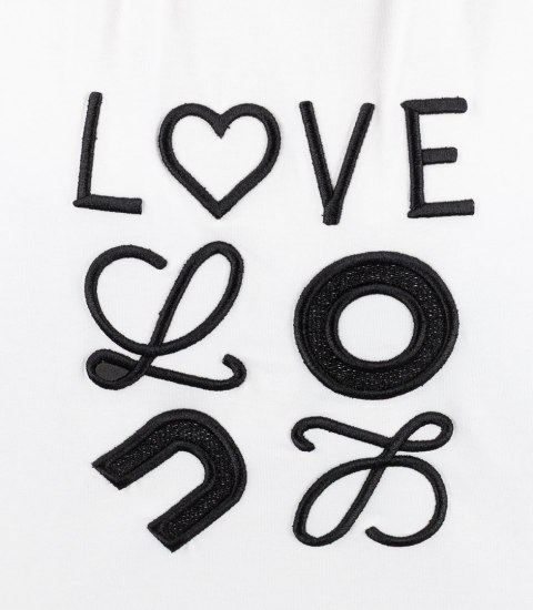 T-shit bluzka koszulka z wyszywanym napisem LOVE (Biały) T-shit bluzka koszulka z wyszywanym napisem LOVE (Biały)