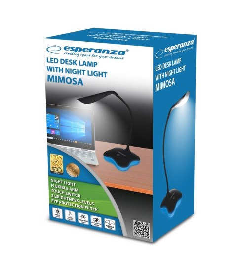 Lampka biurkowa LED Esperanza MIMOSA ELD105K (1m; Biały neutralny) Lampka biurkowa LED Esperanza MIMOSA ELD105K (1m; Biały neutralny)