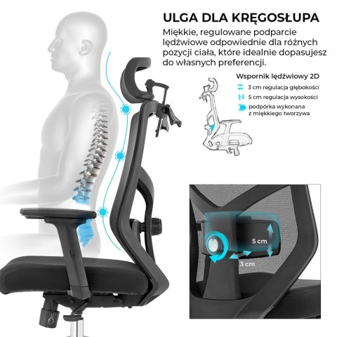 Fotel biurowy ergonomiczny Rosa bordowy ANGEL Fotel biurowy ergonomiczny Rosa bordowy ANGEL