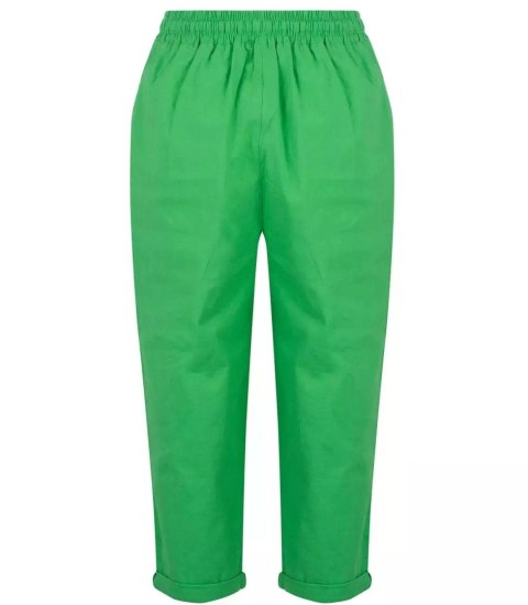 Letnie lniane spodnie spodenki chinosy 3/4 (Zielony) 40 Letnie lniane spodnie spodenki chinosy 3/4 (Zielony) 40
