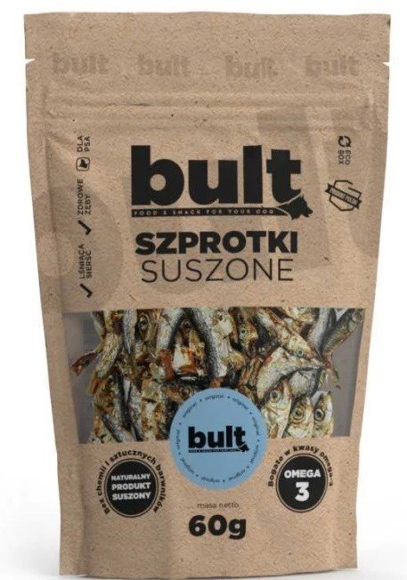 BULT Eko przysmak szprotki suszone 60g BULT Eko przysmak szprotki suszone 60g