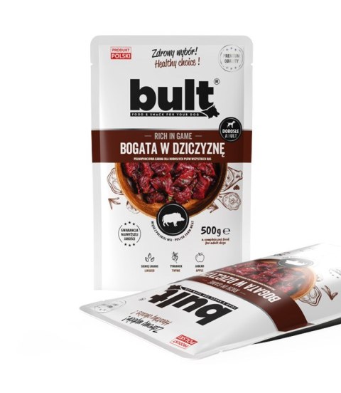 BULT mielonka bogata w dziczyznę saszetka dla psa 500g BULT mielonka bogata w dziczyznę saszetka dla psa 500g