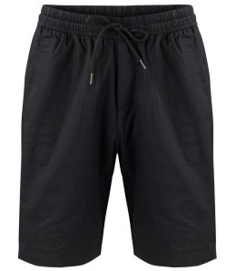 Luźne męskie szorty bawełniane jednokolorowe (Czarny) XL