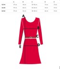 Sukienka midi z elastyczną talią i dekoltem w serek ADELE (Różowy) 42/44