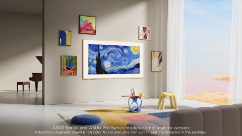 Telewizor TCL NXTFrame 55A300W QLED 55'' 4K Ultra HD 144Hz Google TV Dolby Vision IQ Biały Telewizor TCL NXTFrame 55A300W QLED 55'' 4K Ultra HD 144Hz Google TV Dolby Vision IQ Biały