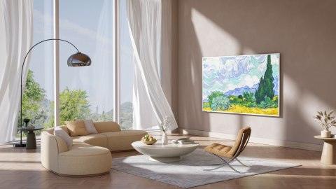 Telewizor TCL NXTFrame 55A300W QLED 55'' 4K Ultra HD 144Hz Google TV Dolby Vision IQ Biały Telewizor TCL NXTFrame 55A300W QLED 55'' 4K Ultra HD 144Hz Google TV Dolby Vision IQ Biały