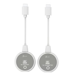 Nadajnik i odbiornik audio/video bezprzewodowy j5create ScreenCast 4K Wireless Display HDMI Extender ; kolor biały JVAW75-N