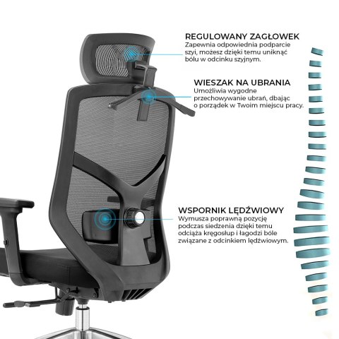 Fotel biurowy ergonomiczny Rosa niebieski ANGEL Fotel biurowy ergonomiczny Rosa niebieski ANGEL