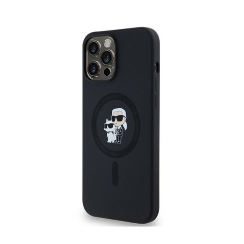Karl Lagerfeld Silicone Karl & Choupette MagSafe - Etui iPhone 13 Pro Max (czarny) Karl Lagerfeld Silicone Karl & Choupette MagSafe - Etui iPhone 13 Pro Max (czarny)