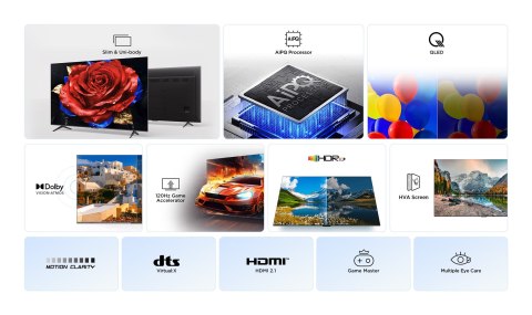 Telewizor TCL 65P79K QLED 65" 4K Ultra HD Google TV Dolby Atmos DVB-T2 Metaliczny Telewizor TCL 65P79K QLED 65" 4K Ultra HD Google TV Dolby Atmos DVB-T2 Metaliczny