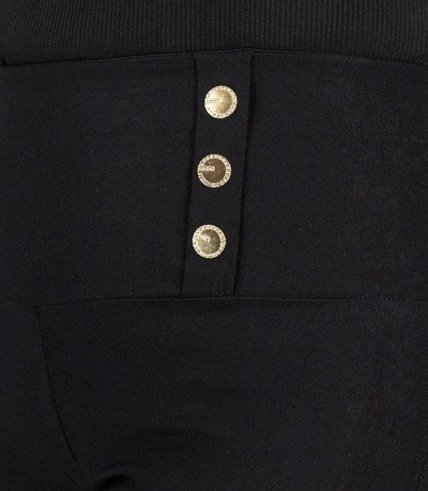 Dasmkie dopasowane spodnie legginsy z wysokim stanem VALERIA (Czarny) M/L Dasmkie dopasowane spodnie legginsy z wysokim stanem VALERIA (Czarny) M/L