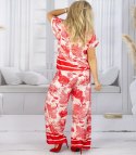 Elegancki komplet damski z printem toile de Jouy " COLETTE (Czerwony)