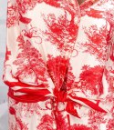 Elegancki komplet damski z printem toile de Jouy " COLETTE (Czerwony)