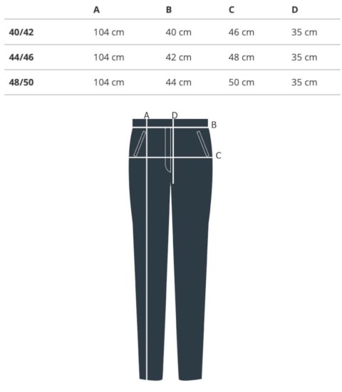 Eleganckie czarne spodnie damskie ze złotym akcentem AGNES 48/50 Eleganckie czarne spodnie damskie ze złotym akcentem AGNES 48/50