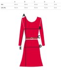 Koszulowa sukienka z falbankami i printem bawełna i len AMELIA (Wielokolorowy || Beżowy || Ecru) M/L