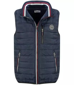 Krótki bezrękawnik kamizelka męska pikowana (Granatowy) 7XL (54)