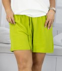 Letnie szorty damskie z wysokim stanem i wiązaniem spodenki BELLA (Zielony) M/L