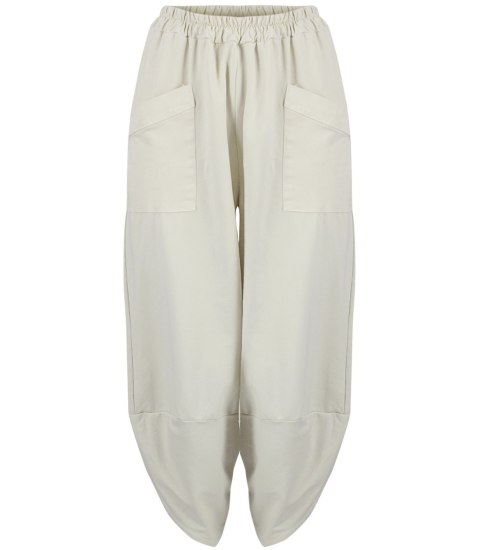Luźne spodnie oversize baggy bawełniane duże kieszenie IRMINA (Beżowy) Luźne spodnie oversize baggy bawełniane duże kieszenie IRMINA (Beżowy)